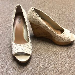 Cream crochet wedges